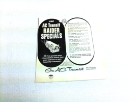 1971 Ad Use AC Transit Raider Specials-Bus to the games, Oakland, Califo... - $168.05 MXN