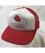 Red California Strawberries Trucker Mesh Hat Cap Snap Back - $19.79