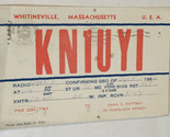Vintage CB Ham radio Card KN1UYI Whitinville Massachusetts 1962 - $4.94