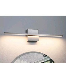 New 24 in Dimmable Wall Sconce/ Light Bar 18W LED Vanity 3500K  Brushed Nickel  - £27.17 GBP