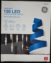 GE Staybright 150 LED Icicle Style Lights Warm White Indoor Outdoor 16 F... - $370.34 MXN