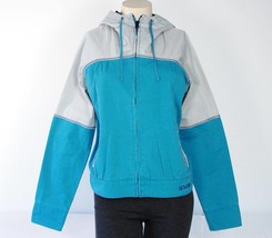 Spyder Blue &amp; Gray Zip Front Hooded Jacket Hoodie Small S NWT $115 - $98.99