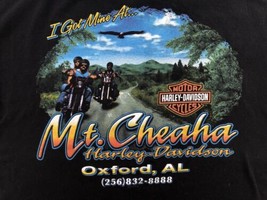 Harley Davidson Mens Hanes Graphic T Shirt Black Crew Neck Mt. Cheaha Size L - £14.75 GBP