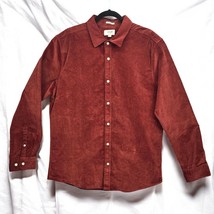 Julian &amp; Mark Shirt Men&#39;s Extra Large Brown Corduroy Button Down Stretch... - $56.09