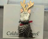 Vintage Costume Jewelry Coldwater Creek Scottie Dog Brooch Pin Red Ribbon - $24.74