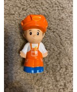 Fisher Price Little People Train Engineer Conductor Man in Orange Overalls - £6.03 GBP