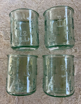 4 Pale Green Rocks Lowball Juice Glasses w/ Embossed Anchors Boating Ita... - $42.00