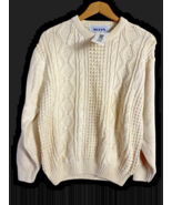 Vintage Fisherman Sweater Size L Womens NEW Cableknit Cream White Rory G... - $3,547.44 MXN