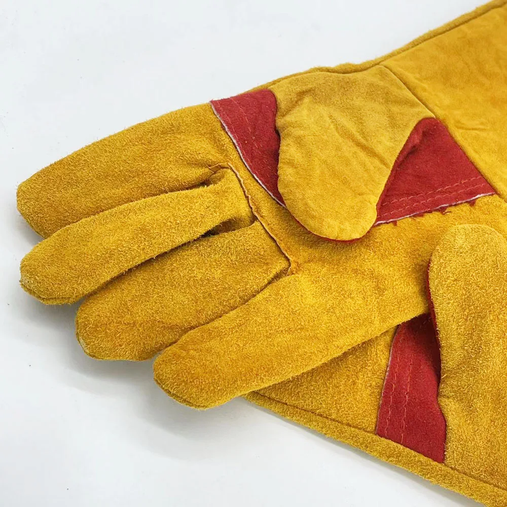 Welding Hand Gloves  Leather Welder Gloves Anti-Heat Work Safety Gloves For Weld - £124.06 GBP