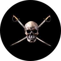 Pirate skull and swords Spare Tire Cover ANY Size, ANY Vehicle,Trailer,Camper,RV - £67.93 GBP