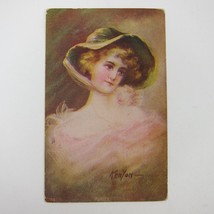 Postcard Victorian Lady in Hat Purity Artist Zula Kenyon Arcanum Ohio Antique - £7.96 GBP