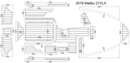2019 Malibu 21VLX Cockpit Pad Boat EVA Teak Decking 1/4&quot; 6mm - £565.39 GBP