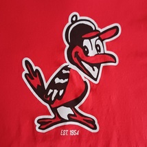 T Shirt MLB Baltimore Orioles Baseball Oriole Bird Mascot Adult Size XL - £11.95 GBP
