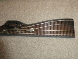 Vintage Tru Scale HO Remote Control Switch Track w/Wood Bed &amp; Rails 14.5" - $28.71