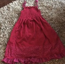 Americal Girl Dress Red Sz 16 Preowned cotton sleeveless  - £27.32 GBP