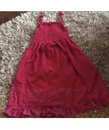 Americal Girl Dress Red Sz 16 Preowned cotton sleeveless  - £27.26 GBP