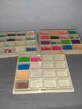 Perler Beads Separated Lot Many Colors in Trays with Lids - $470.12 MXN