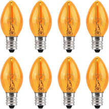 KINUR C7 LED Bulbs, Led Night Light Bulb E12 Candelabra Base Amber 2200K, 1 Watt - £16.79 GBP