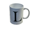 Royal Norfolk White Ceramic Personalized Letter L Coffee Mug 16 oz - £13.94 GBP