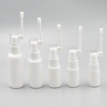 Bluemoona 20 Pcs - Empty Oral Spray Bottles Pump Sprayer 20ml Plastic Cap White - £7.11 GBP