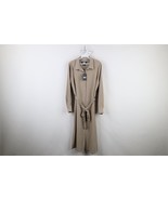 Deadstock Vintage Y2K DKNY Womens 10 Long Sleeve Knit Tie Dress Khaki Brown - $94.71 CAD