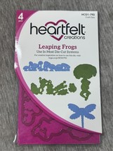 Heartfelt Creations Leaping Frogs Metal Cutting Dies 4pc HCD1-792 Scrapb... - $24.74