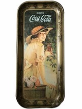 Cola Cola Advertising Tray Metal 1916 WWI Girl Elaine Retro Vtg 1972 Repop - $15.83