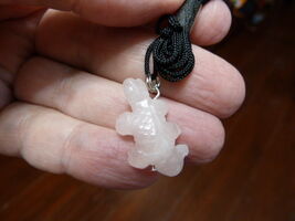 (an-liz-ur-10) baby Uromastyx lizard PINK gemstone carving PENDANT GEM n... - $8.00