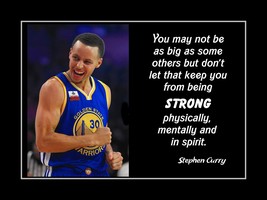 Inspirational Basketball Quote Poster Print Gift Steph Curry Strong Mind Spirit - £18.18 GBP+