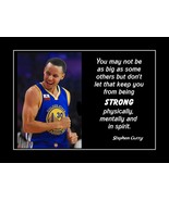 Inspirational Basketball Quote Poster Print Gift Steph Curry Strong Mind... - £18.08 GBP+