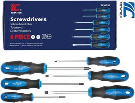 6PCS Magnetic Tip Screwdriver Set, 3 Phillips and 3 Flat, Professional C... - $13.86