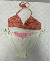 2 Piece Bikini Bathing Suit White And Pink Victorias Secret And Xhilaration - £10.08 GBP