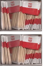 2 Boxes Mini Poland Eagle Toothpick Flags, Total 200 Small Mini Polish Flags - $9.95