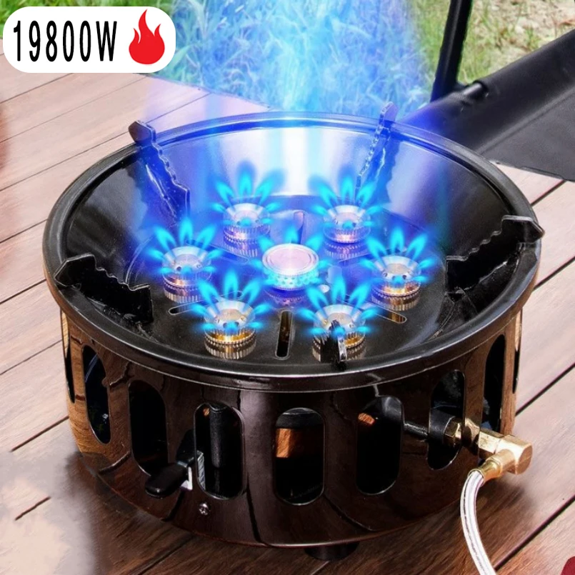 19800W Strong Fire Power Camping Stove Portable Tourist Gas Burner Windproof - £80.01 GBP+