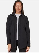 Mondetta Women&#39;s Cozy Fleece Shirt Jacket Snap Button Up - £23.52 GBP