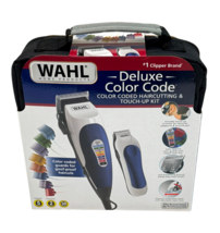 WAHL Hair Clipper &amp; Trimmer Set Storage Case Color Coded Guards Scissors 2 Combs - £38.50 GBP