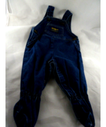 Vtg Oshkosh Bgosh Denim Baby Vestbak Footie Overalls Sz 3-6 Mon Feet Bib... - €21,10 EUR