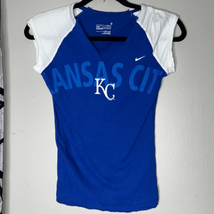 Nike V-neck, short sleeve, Kansas City Royals T-shirt, size small - £8.54 GBP