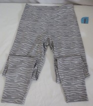 Nwt Kyodan Women Leggings Grays Zebra Animal Print Sz P/S - £23.98 GBP