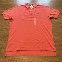 Polo Ralph Lauren Shirt Mens L Short Sleeve 100% Cotton Salmon Color- NWT - £34.95 GBP