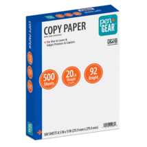 Pen + Gear Copy Paper, 8.5" X 11", 92 Bright, White, 20 Lb., 1 Ream (500... - $18.55