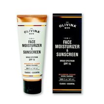 Olivina Men 2-in-1 Face Moisturizer and Sunscreen Bourbon Cedar 2.25oz - $26.00