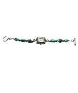 Sterling Turquoise Beaded Geneva Ladies Wristwatch Battery Just Replaced - $1,155.53 MXN