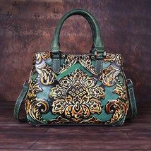 New Women Messenger Shoulder Bags For Ladies Genuine Leather Handbags Embossed V - £98.47 GBP