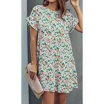 Kirundo Mini Shift Dress Floral Keyhole Short Sleeves Women XL Spring Summer NEW - £21.22 GBP