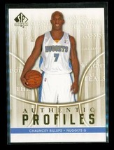 2008-09 Upper Deck Sp Authentic Basketball Card AP-34 Chauncey Billups Nuggets - £3.87 GBP