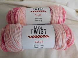 Big Twist Value lot of 2 Pink Ombre Dye Lot 450707 - £7.83 GBP