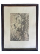 Cavalier sopra Un Cadente Adversary Tiziano Stampa con Cornice - £137.63 GBP