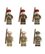 6pcs WW2 British Soldier Minifigure Set - Red Devils, SAS, Infantry - $25.51 CAD