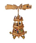 Vintage Lillian Vernon Christmas Carousel 3 Tier Nativity Pyramid Wood #... - $65.70
